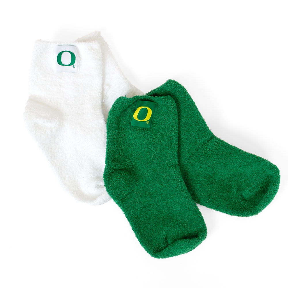 Classic Oregon O, Zoozatz, Ankle, Polyester Blend, Accessories, Infant, 2 color, Fuzzy, Sock, 963050